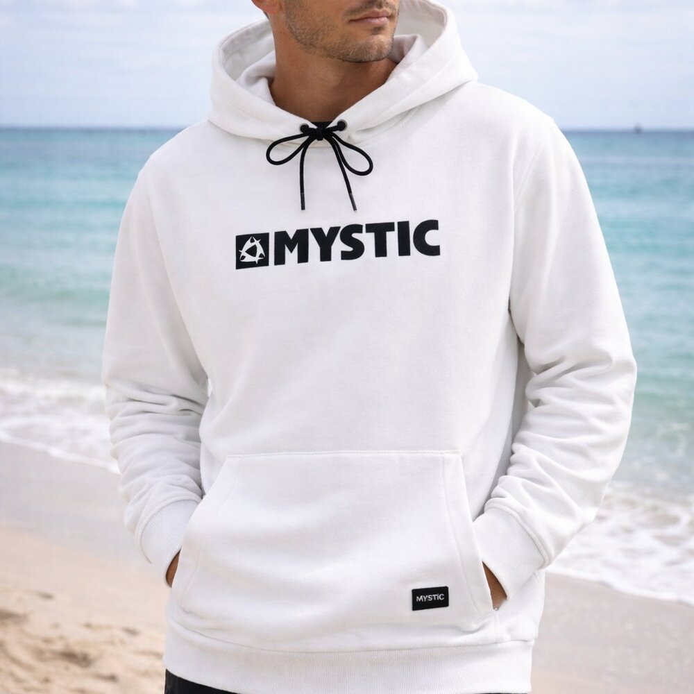 Mystic White Graphic Hoodie – Streetwear Y2K Skater Pullover